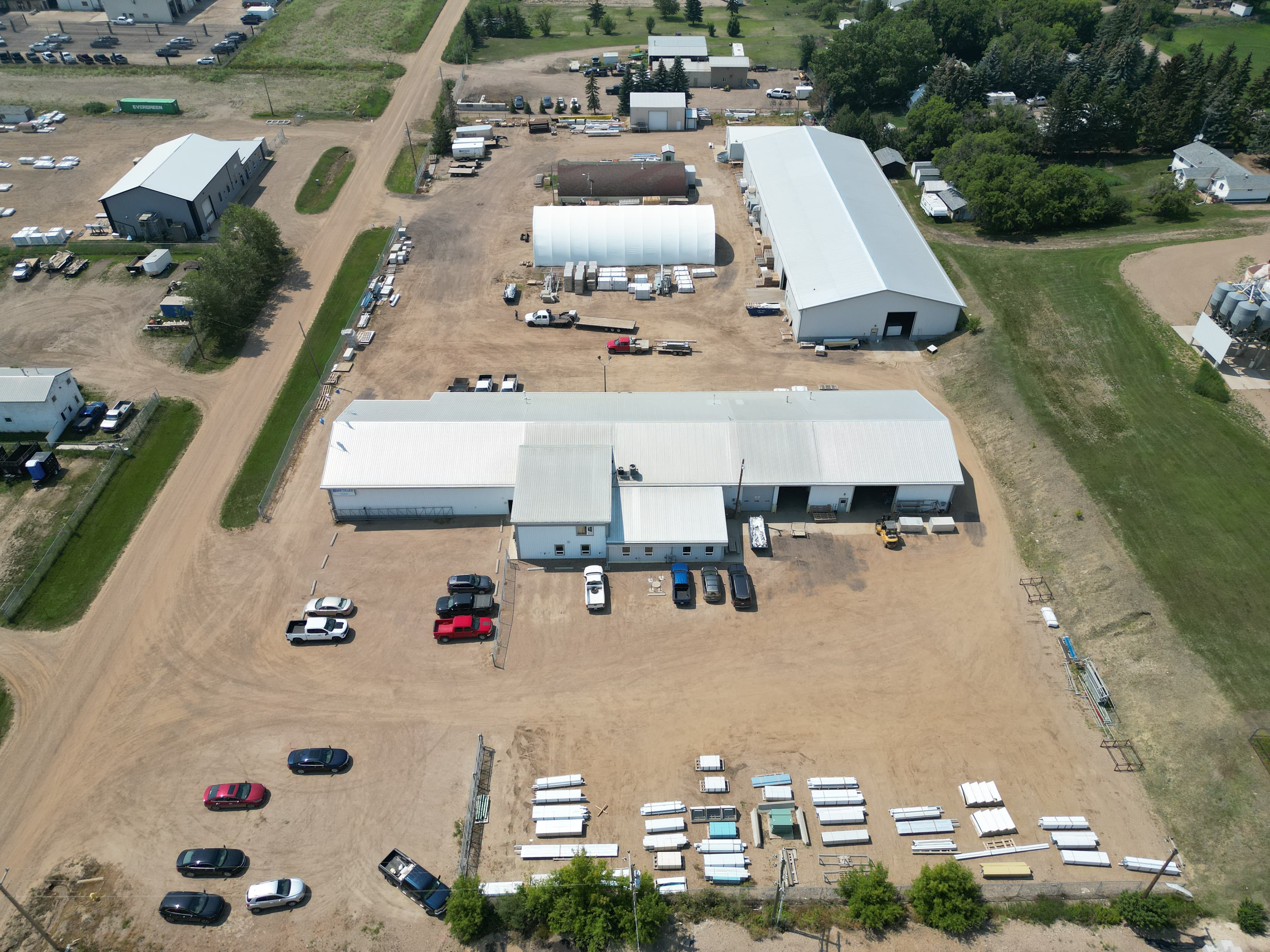 METALEX facility in Stettler, Alberta - aerial view