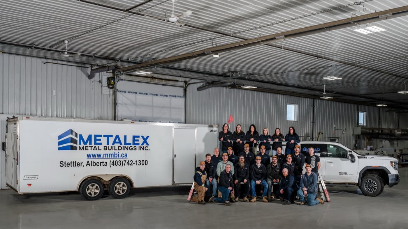 The METALEX team at the Stettler, Alberta shop